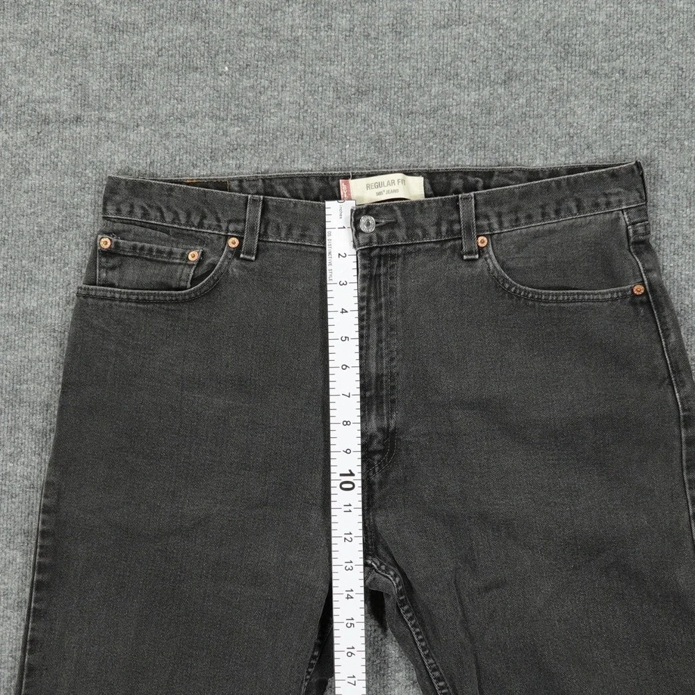 Vintage Levis 505 Jeans Men 38x30  Black Regular Fit Straight Leg Y2K
